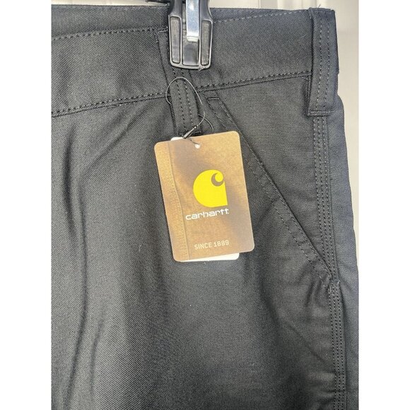 Carhartt NEW NWT Rugged Stretch Canvas Trousers Pants 38 X 34 In Black Utility - Picture 4 of 10